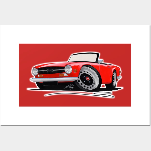 Triumph TR6 Red Wall Art by y30man5